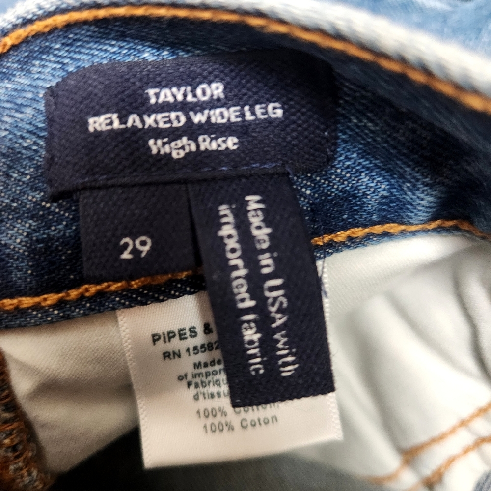 VERONICA BEARD New TAYLOR High Rise Wide Legs Blue Jeans In Rebel Stone Size 29 - Picture 8 of 15